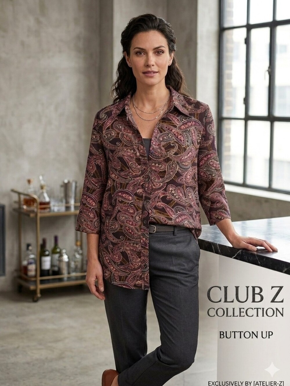 Club Z Collection Button Up Shirt Sz 2X